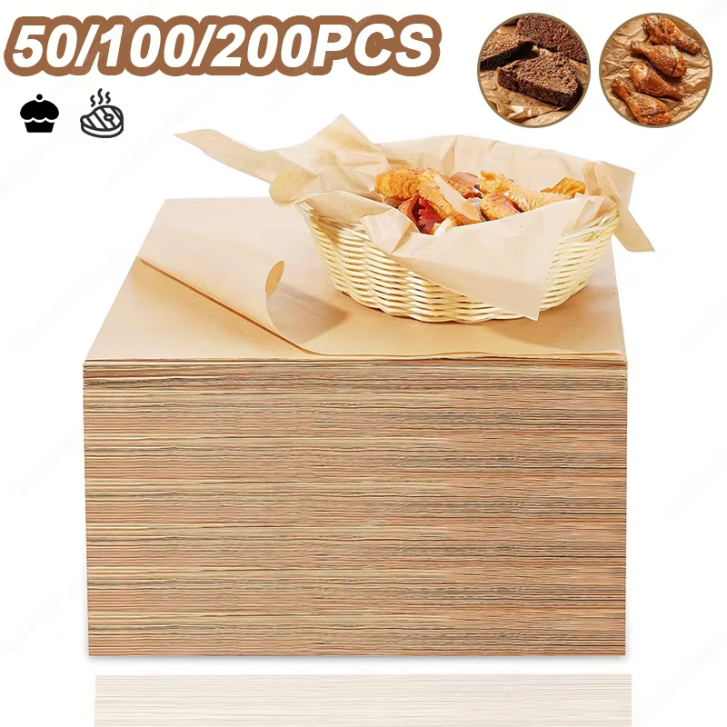 Commercial Kitchen Equipment List - 50/100/200PCS Baking Paper Parchment Baking Sheet