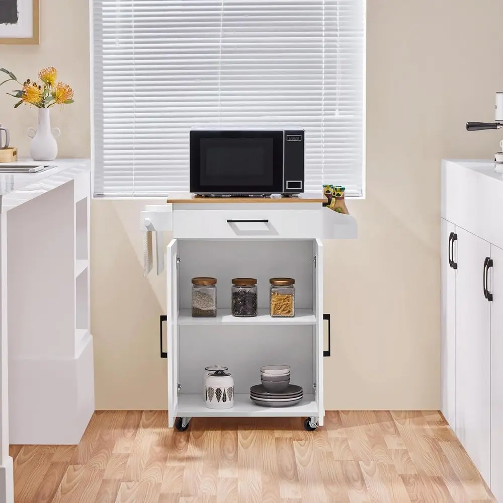 White Rolling Kitchen Cart wit - đánh giá và giá Commercial Kitchen Island