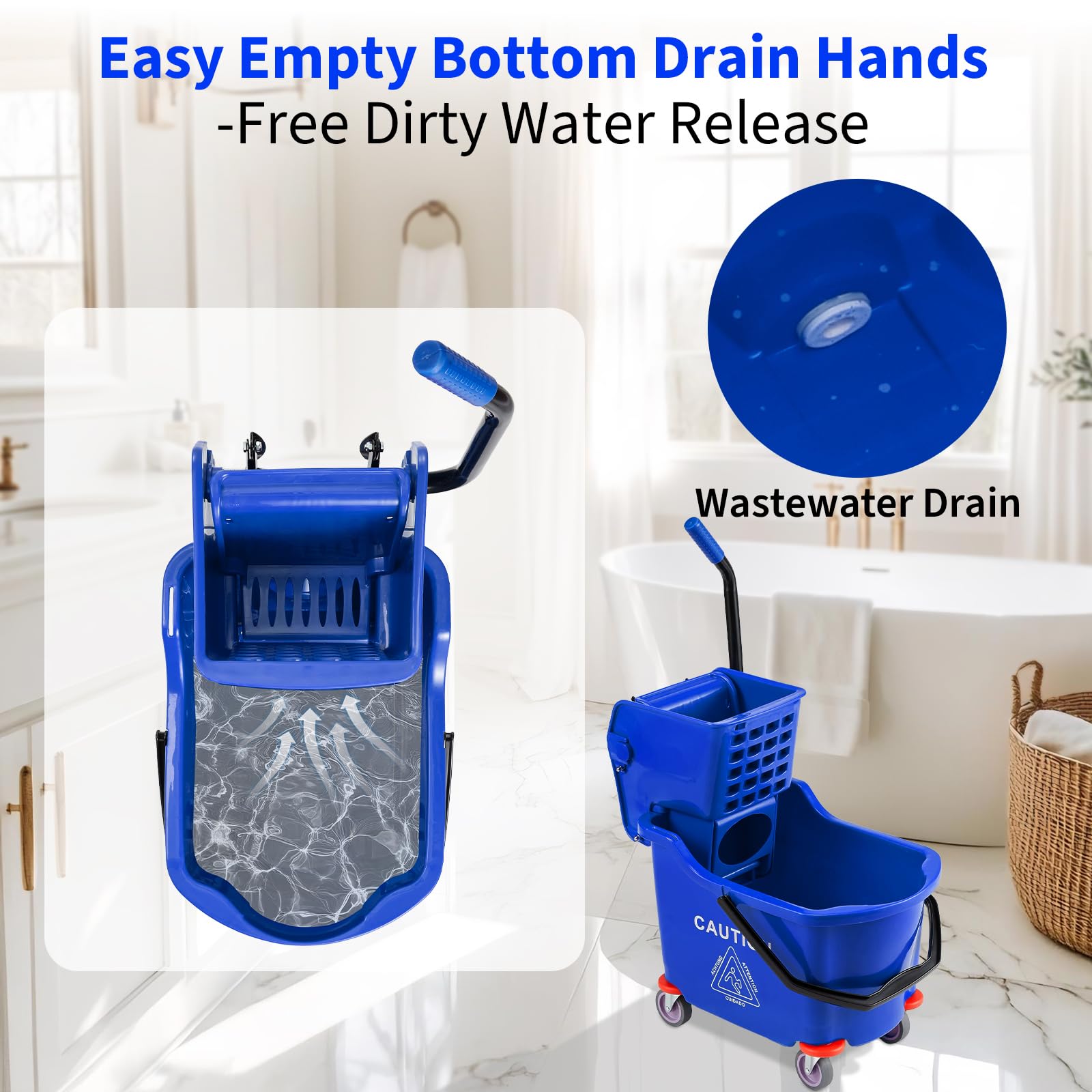 Commercial Mop Bucket with Sid - đánh giá và giá Commercial Kitchen Cleaning