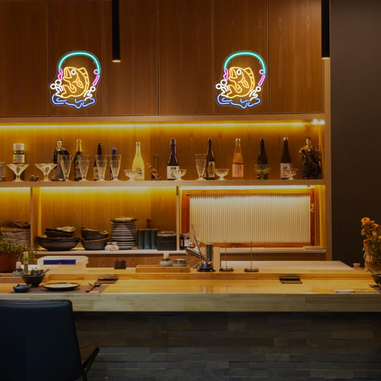 Fishing Neon Sign Fish LED Lig - đánh giá và giá Commercial Kitchen Lighting Design